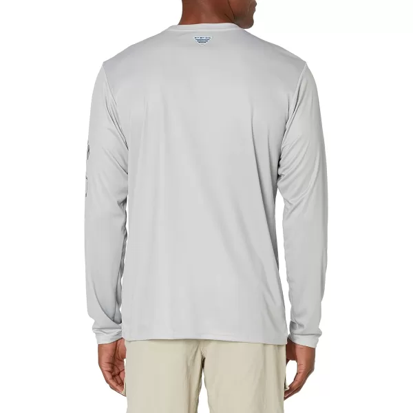 Columbia Mens Terminal Tackle Long Sleeve Shirt Wicking MaterialCool GreyTarpon Camo