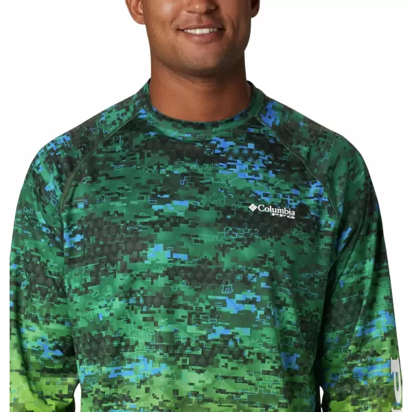 Columbia Mens Terminal Tackle Long Sleeve Shirt Wicking MaterialDorado Digi Camo Fade