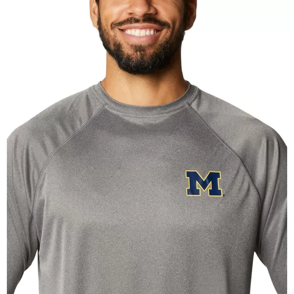 Columbia Mens Terminal Tackle Long Sleeve Shirt Wicking MaterialMichigan Wolverines 18