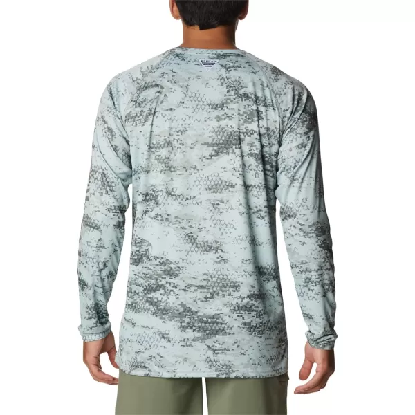 Columbia Mens Terminal Tackle Long Sleeve Shirt Wicking MaterialSafari Pfg Camo