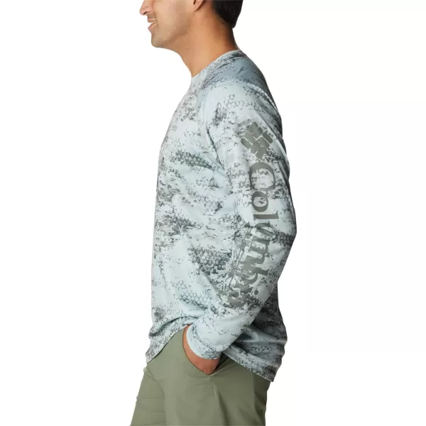 Columbia Mens Terminal Tackle Long Sleeve Shirt Wicking MaterialSafari Pfg Camo