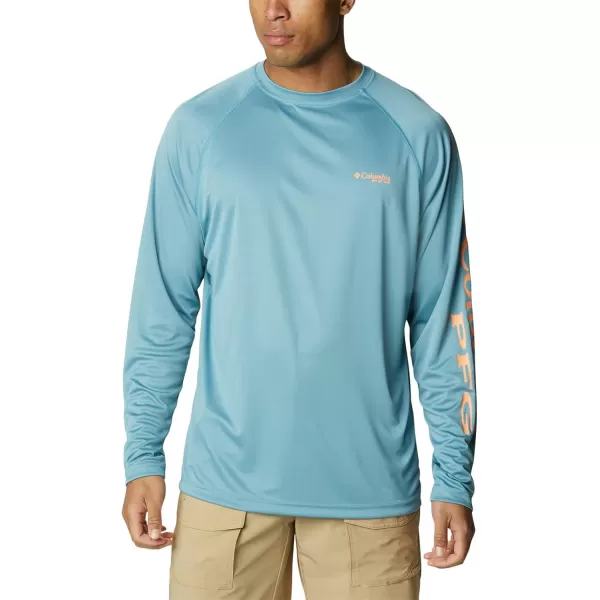 Columbia Mens Terminal Tackle Long Sleeve Shirt Wicking MaterialStormBright Nectar Logo