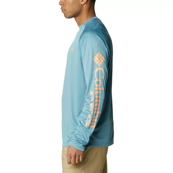 Columbia Mens Terminal Tackle Long Sleeve Shirt Wicking MaterialStormBright Nectar Logo