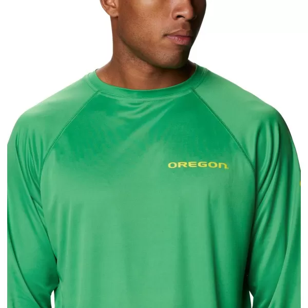 Columbia Mens Terminal Tackle Long Sleeve Shirt Wicking MaterialUo  Fuse Green  Yellow Glo