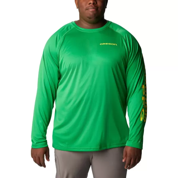 Columbia Mens Terminal Tackle Long Sleeve Shirt Wicking MaterialUo  Fuse Green  Yellow Glo