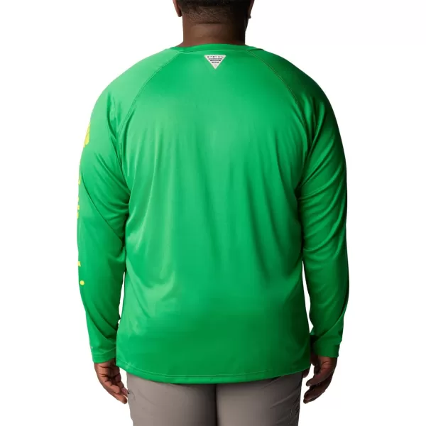 Columbia Mens Terminal Tackle Long Sleeve Shirt Wicking MaterialUo  Fuse Green  Yellow Glo