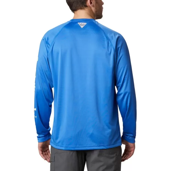 Columbia Mens Terminal Tackle Long Sleeve Shirt Wicking MaterialVivid BlueKey West Logo