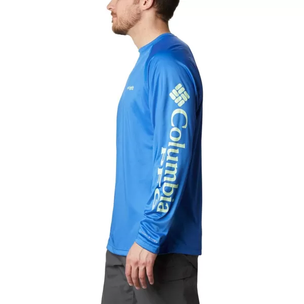 Columbia Mens Terminal Tackle Long Sleeve Shirt Wicking MaterialVivid BlueKey West Logo