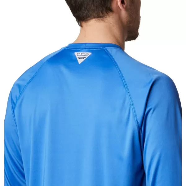 Columbia Mens Terminal Tackle Long Sleeve Shirt Wicking MaterialVivid BlueKey West Logo