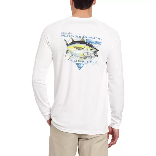 Columbia Mens Terminal Tackle Long Sleeve Shirt Wicking MaterialWhitePfg Tuna