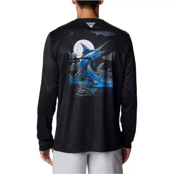 Columbia Mens Terminal Tackle PFG Carey Chen LsBlackRiptide Moon