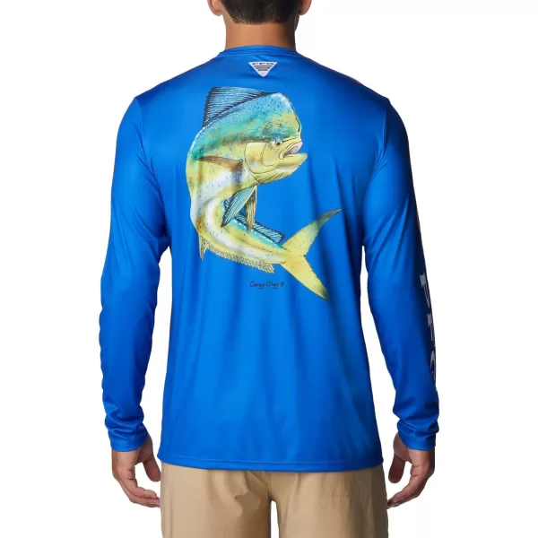 Columbia Mens Terminal Tackle PFG Carey Chen LsBlue MacawDorado