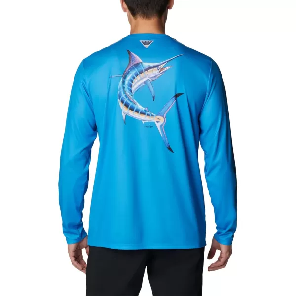 Columbia Mens Terminal Tackle PFG Carey Chen LsCompass BlueMarlin