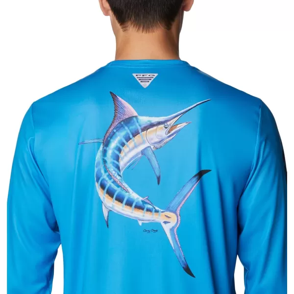 Columbia Mens Terminal Tackle PFG Carey Chen LsCompass BlueMarlin