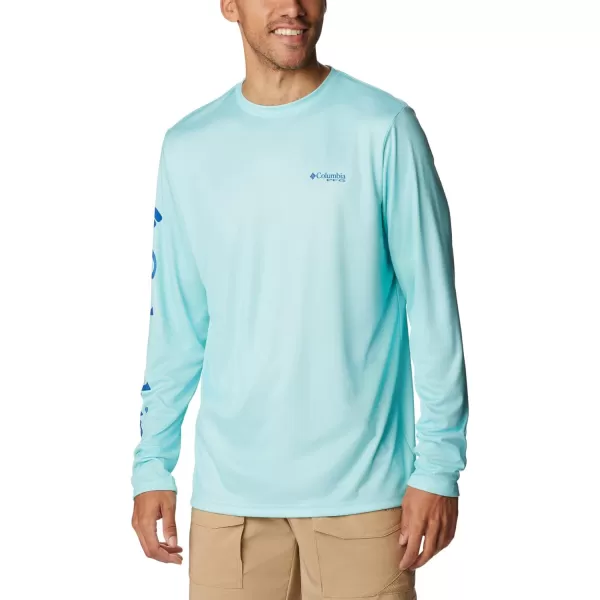 Columbia Mens Terminal Tackle PFG Carey Chen LsGulf StreamVivid Blue Reef Cup