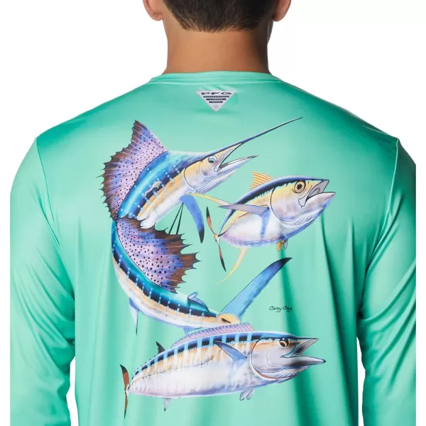 Columbia Mens Terminal Tackle PFG Carey Chen LsLight JadePelagic Trio