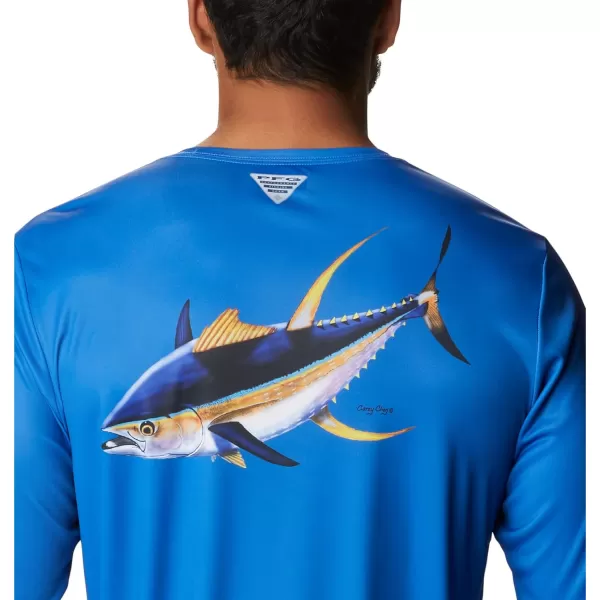 Columbia Mens Terminal Tackle PFG Carey Chen LsVivid BlueTuna