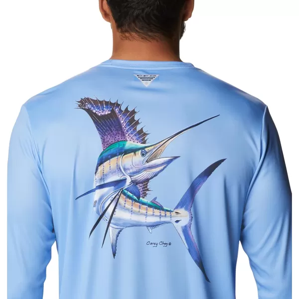 Columbia Mens Terminal Tackle PFG Carey Chen LsWhite CapSailfish