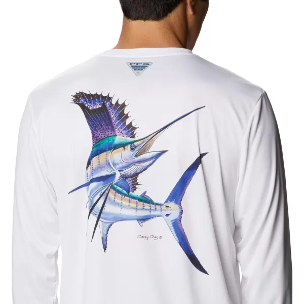 Columbia Mens Terminal Tackle PFG Carey Chen LsWhiteSailfish