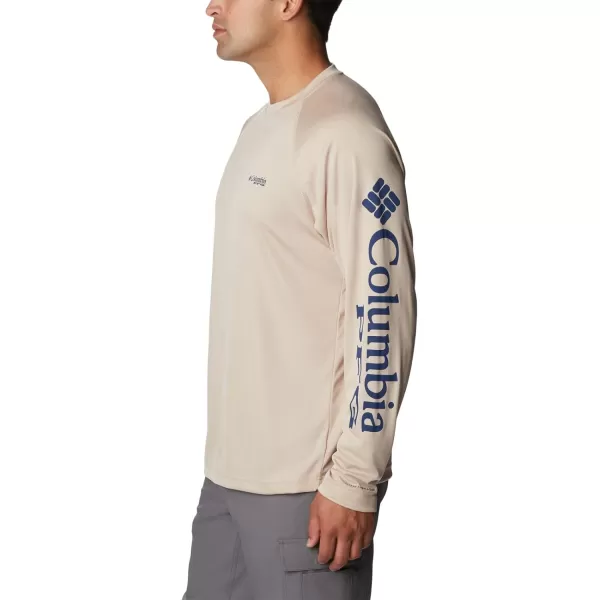 Columbia Mens Terminal Tackle PFG Sleeve LS ShirtAncient FossilCarbon Logo