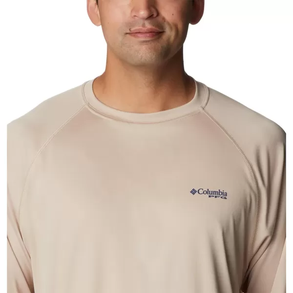 Columbia Mens Terminal Tackle PFG Sleeve LS ShirtAncient FossilCarbon Logo