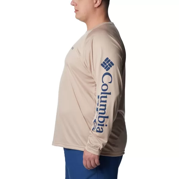 Columbia Mens Terminal Tackle PFG Sleeve LS ShirtAncient FossilCarbon Logo