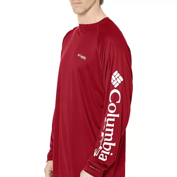 Columbia Mens Terminal Tackle PFG Sleeve LS ShirtBeetWhite Logo