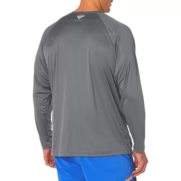 Columbia Mens Terminal Tackle PFG Sleeve LS ShirtCity GreyBlack Logo