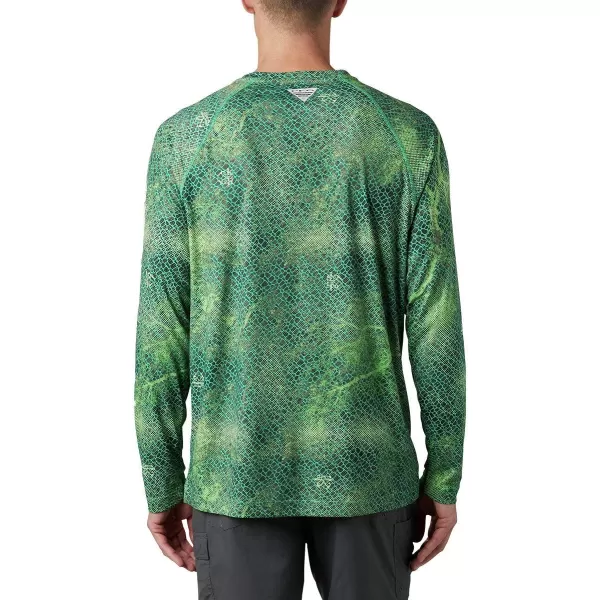 Columbia Mens Terminal Tackle PFG Sleeve LS ShirtDark Lime Realtree Mako