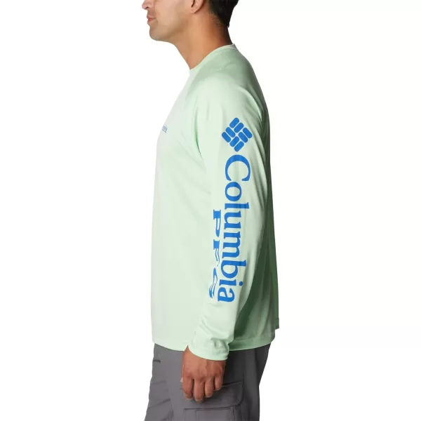 Columbia Mens Terminal Tackle PFG Sleeve LS ShirtKey WestVivid Blue Logo