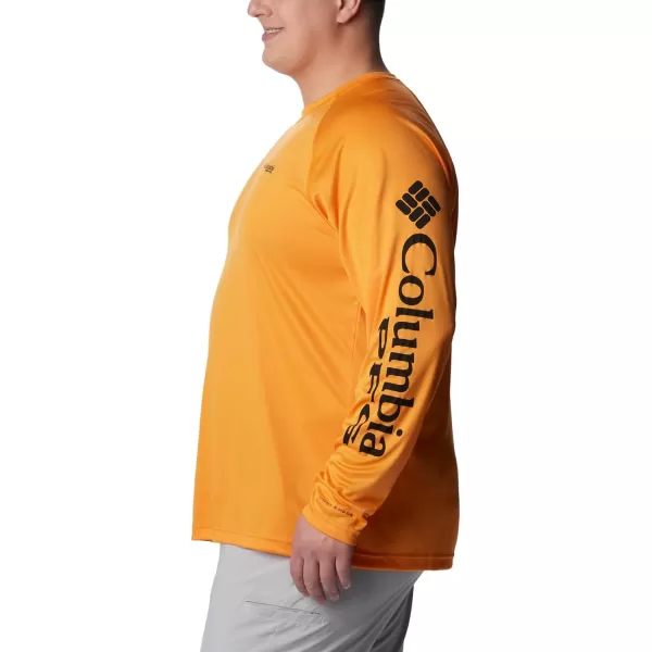 Columbia Mens Terminal Tackle PFG Sleeve LS ShirtOrange BlastBlack Logo