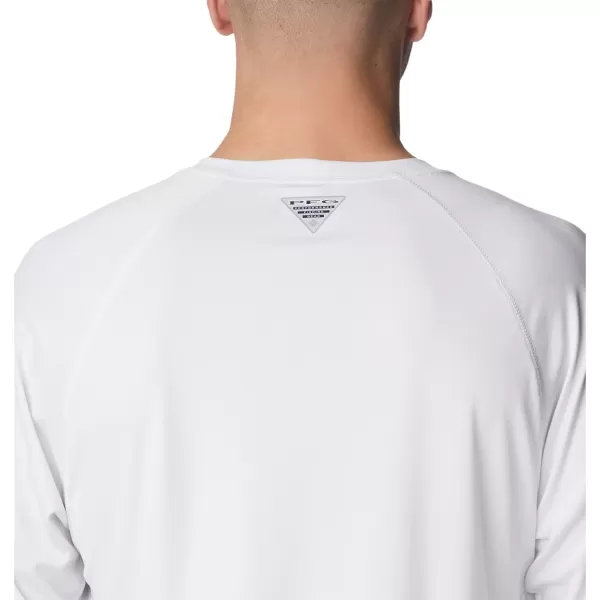 Columbia Mens Terminal Tackle PFG Sleeve LS ShirtWhiteNightshade Logo