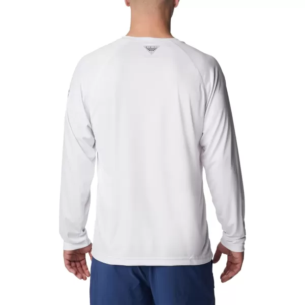 Columbia Mens Terminal Tackle PFG Sleeve LS ShirtWhiteNightshade Logo