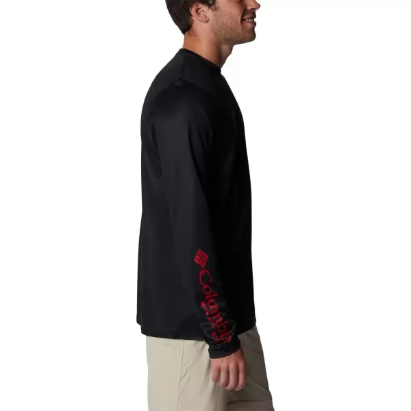 Columbia Mens Terminal Tackle PFG Statetriot Long SleeveBlackRed Spark Ga