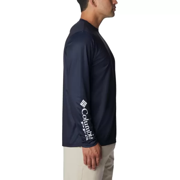 Columbia Mens Terminal Tackle PFG Statetriot Long SleeveCollegiate NavyWhite Nc