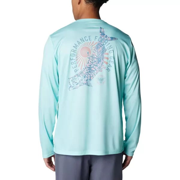 Columbia Mens Terminal Tackle PFG Tarpon Rise Long SleeveGulf StreamTarpon PrintSerenoa