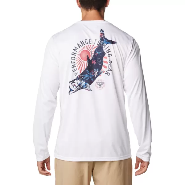 Columbia Mens Terminal Tackle PFG Tarpon Rise Long SleeveWhiteTarpon PrintPalmeria