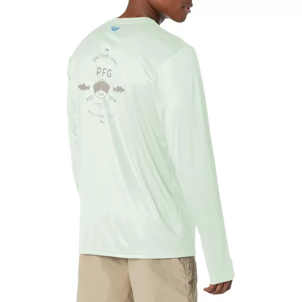 Columbia Mens Terminal Tackle PFG on The Line Long SleeveCool GreenCypress Freshwater