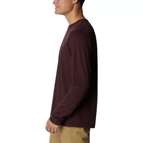 Columbia Mens Thistletown Hills Long Sleeve CrewElderberry HeatherBlack