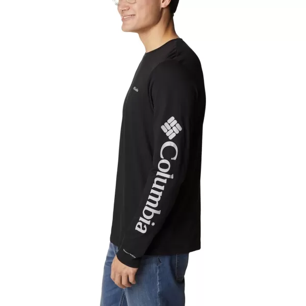 Columbia Mens Thistletown Hills Long Sleeve Logo TeeBlack