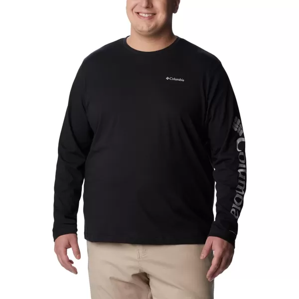 Columbia Mens Thistletown Hills Long Sleeve Logo TeeBlack