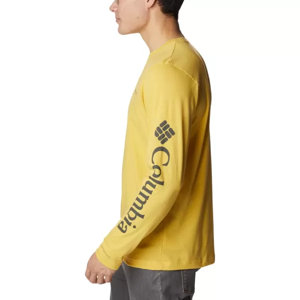 Columbia Mens Thistletown Hills Long Sleeve Logo TeeGolden Nugget