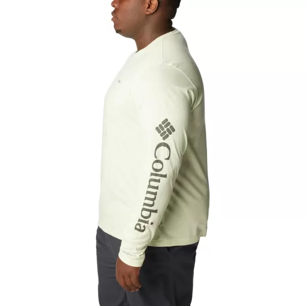 Columbia Mens Thistletown Hills Long Sleeve Logo TeeIce Green Heather