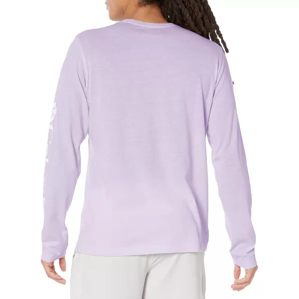 Columbia Mens Thistletown Hills Long Sleeve Logo TeePurple Tint Heather