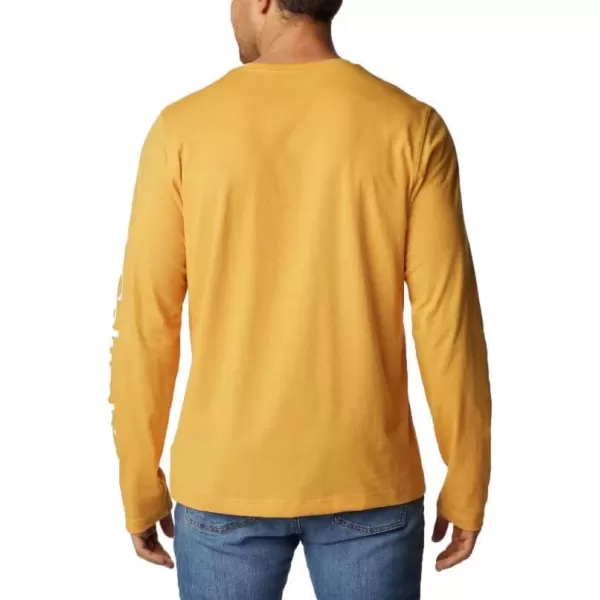 Columbia Mens Thistletown Hills Long Sleeve Logo TeeRaw Honey