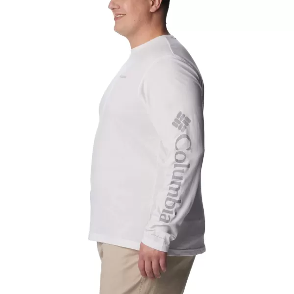 Columbia Mens Thistletown Hills Long Sleeve Logo TeeWhite