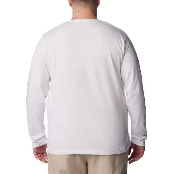 Columbia Mens Thistletown Hills Long Sleeve Logo TeeWhite