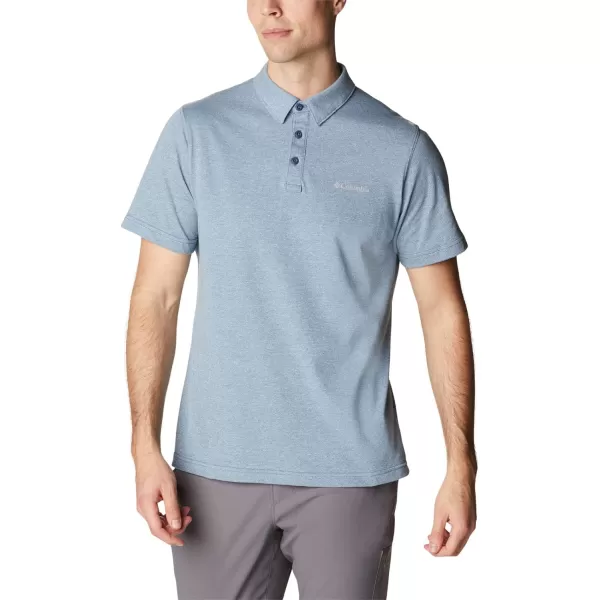 Columbia Mens Thistletown Hills PoloDark MountainSky Blue