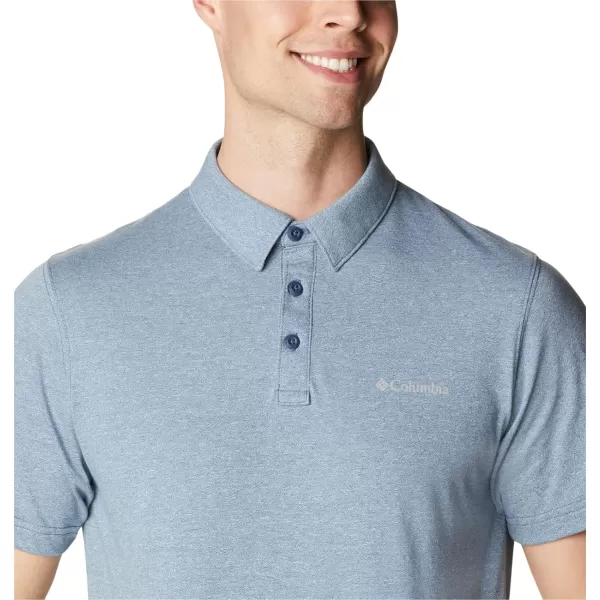 Columbia Mens Thistletown Hills PoloDark MountainSky Blue