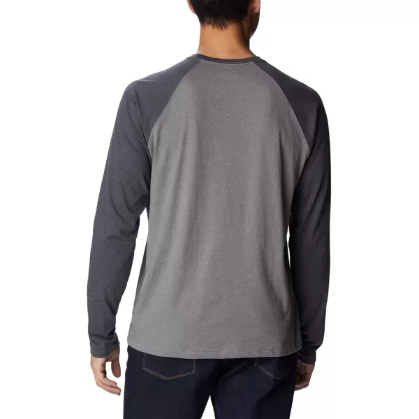 Columbia Mens Thistletown Hills Raglan TeeCity Grey Heather Shark Heather